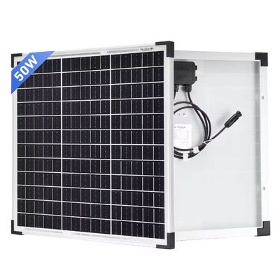 Giá tốt. 50W PERC Hiệu suất cao Silver Power Mono Solar Panel Battery Cell PV Module Charging Kit Cho Trại RV Solar Caravan trực tuyến