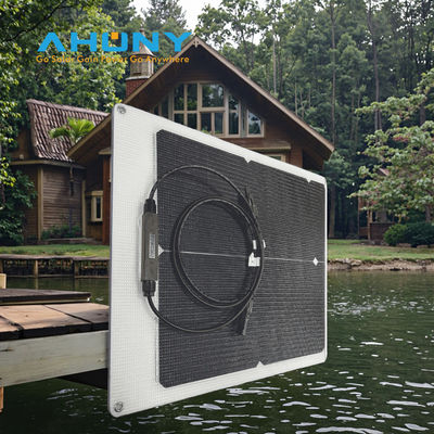 Giá tốt. 50W 22V ETFE Black Flexible Solar Panel ️ Thin Lightweight Semi-Flexible Monocrystalline PERC Solar Cell cho tàu biển, RV, thuyền, cắm trại, lều, sạc pin trực tuyến